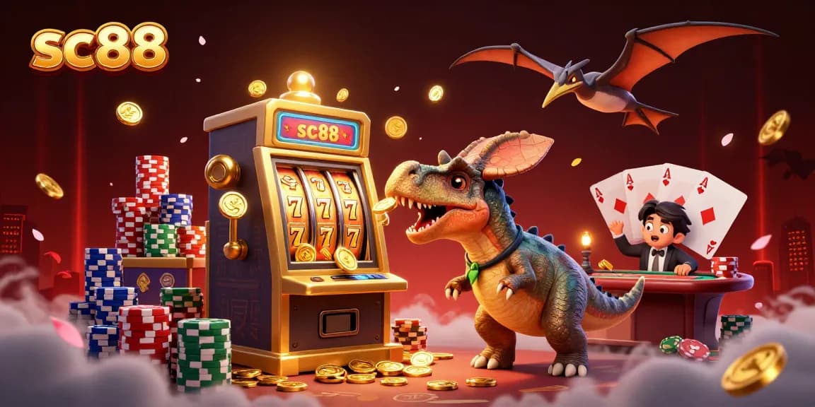 sc88 slots scene featuring dynamic characters celebrating jackpots with vibrant visuals