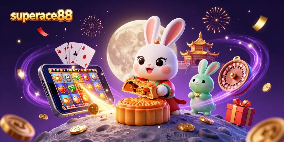 Experience casino excitement with superace88 as the moon rabbit transforms mooncakes into poker chips.
