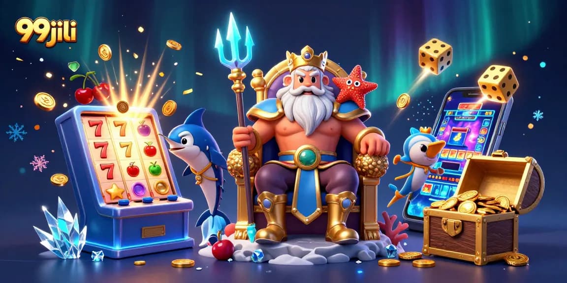 Experience the excitement of 99jili with game elements and colorful symbols bursting in a dynamic 3D scene.