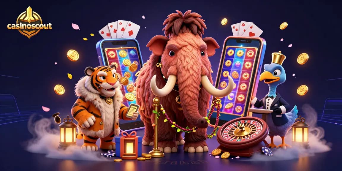 Experience casinoscout's vibrant casino world with a bouncer checking IDs, showcasing gaming excitement.