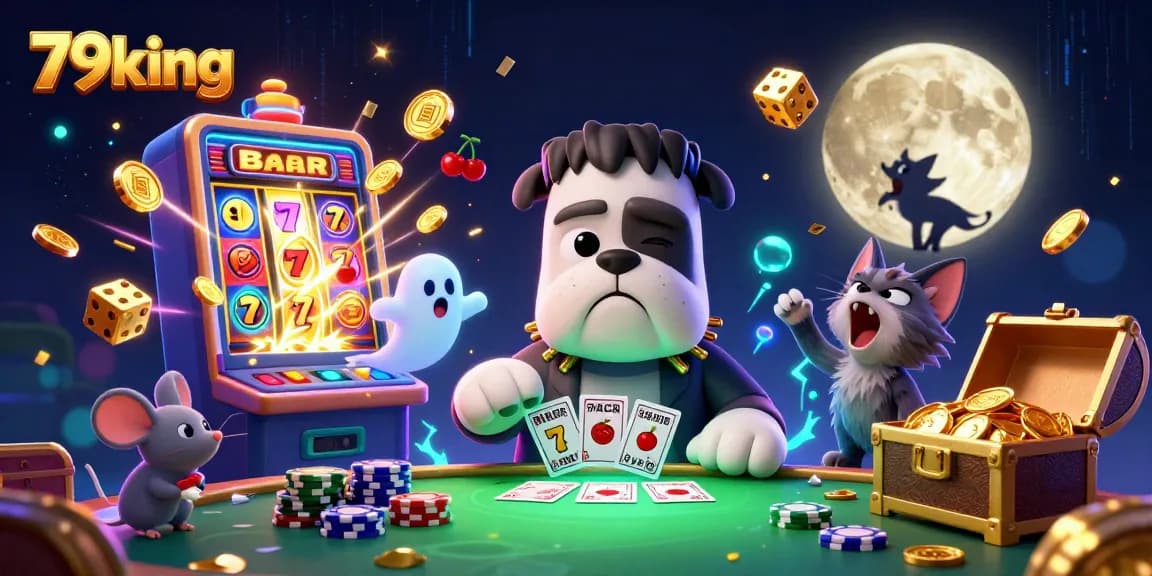 79king's dynamic 3D casino scene with thrilling characters and jackpots bursting
