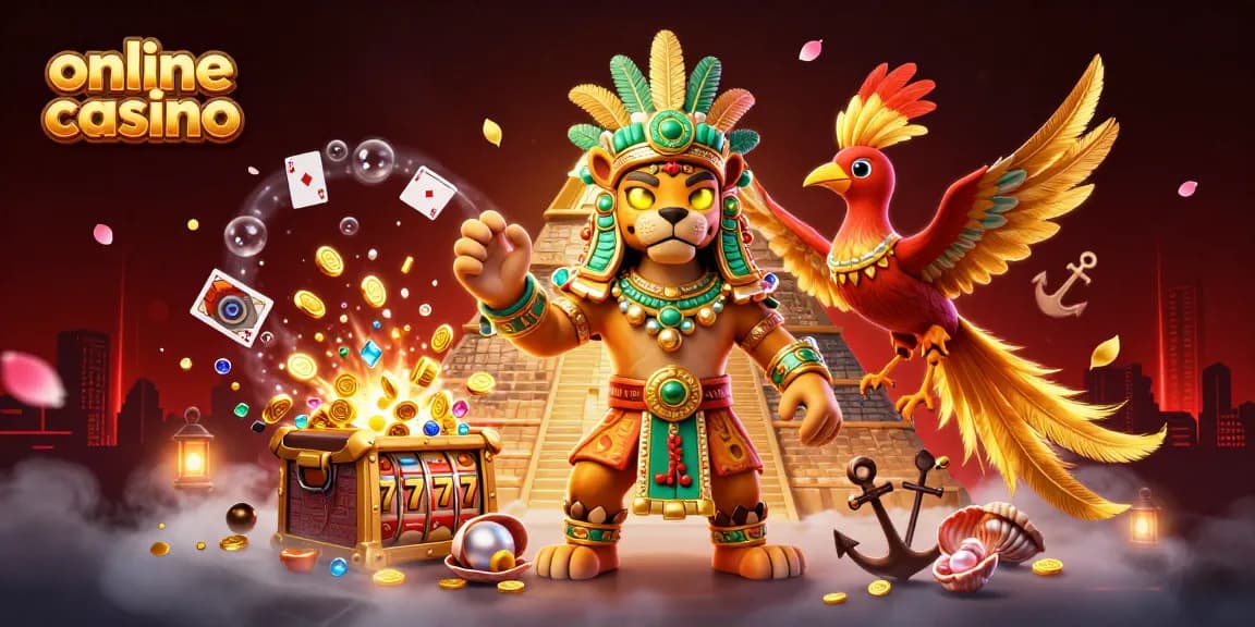 Experience thrilling action in this online casino illustration featuring vibrant characters and engaging game elements.