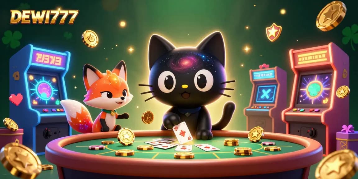 DEWI777 offers a thrilling cosmic casino experience with captivating characters and vibrant gaming elements.