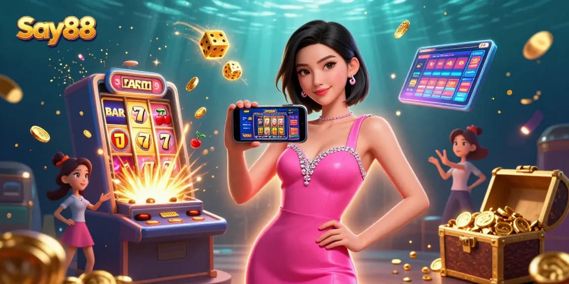 Experience Say88's thrilling live dealer games with vibrant casino elements.