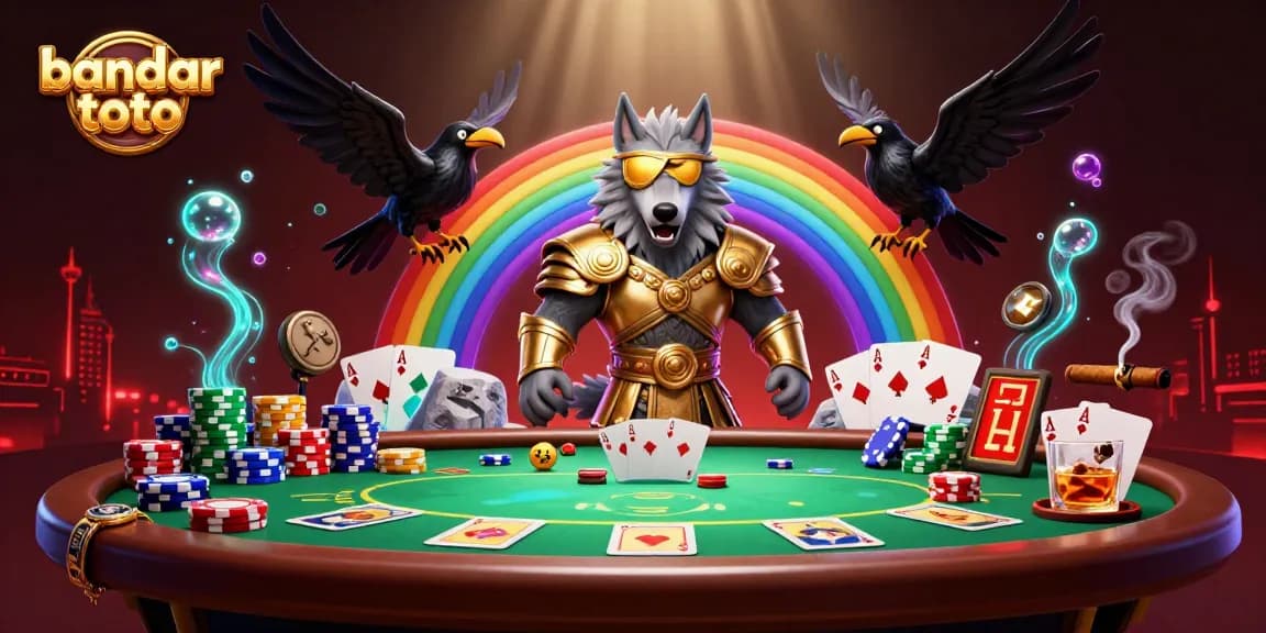 Experience thrilling gameplay at bandar toto with vibrant casino elements and mythical characters.