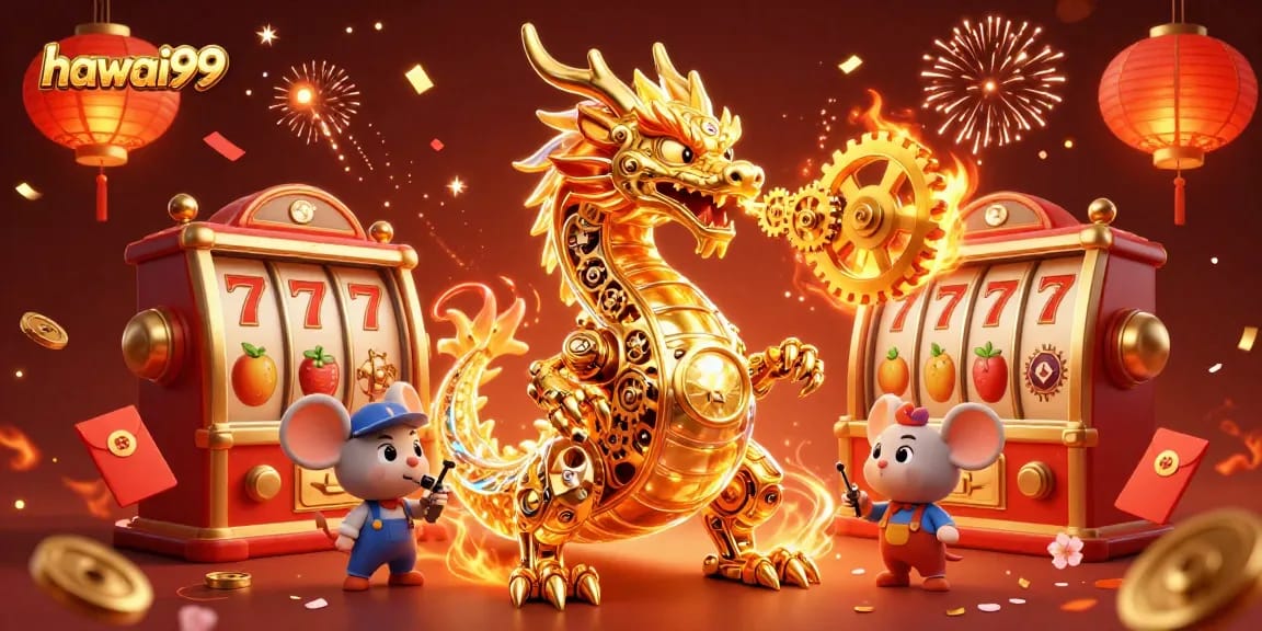 Engage with the hawai99 slot universe featuring a golden dragon and jackpot fun.