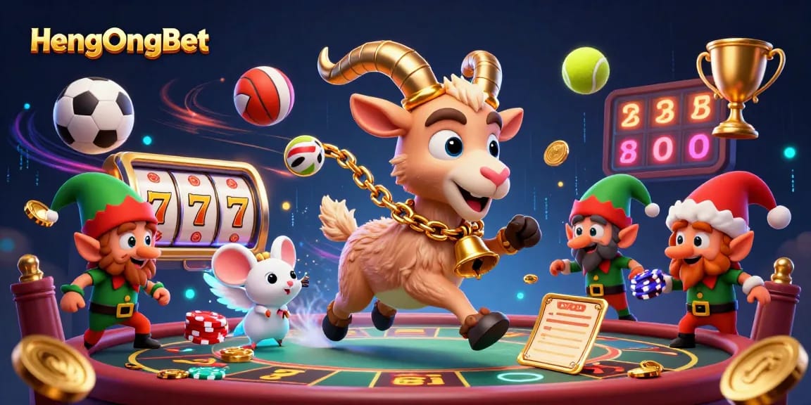 Experience HengOngBet's thrilling festive casino atmosphere with Krampus, angels, and mischievous elves.