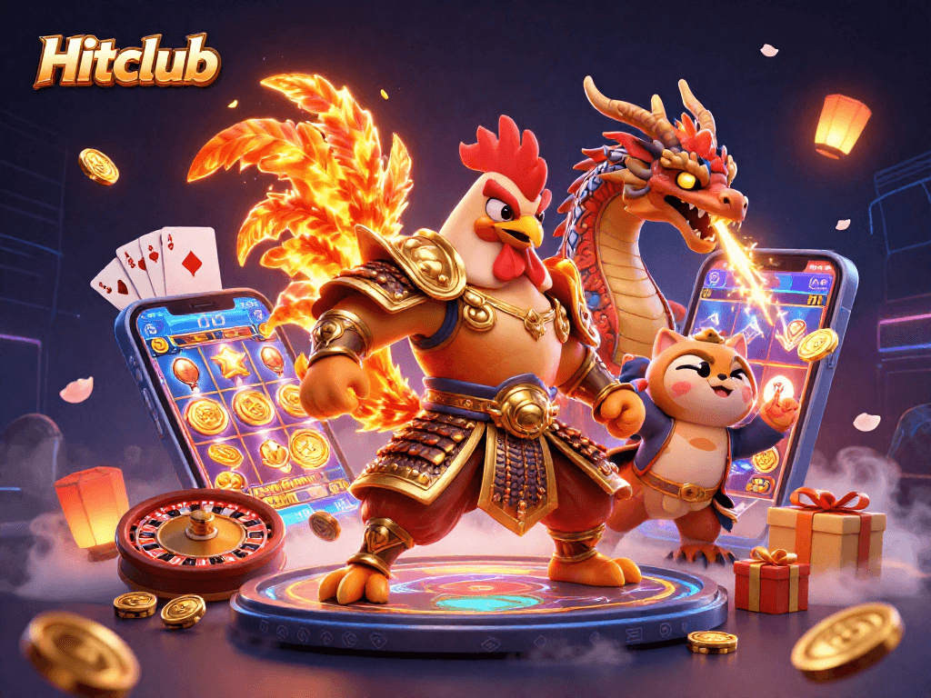 Experience thrilling action with Hitclub's lively cartoon characters battling in a vibrant casino world.