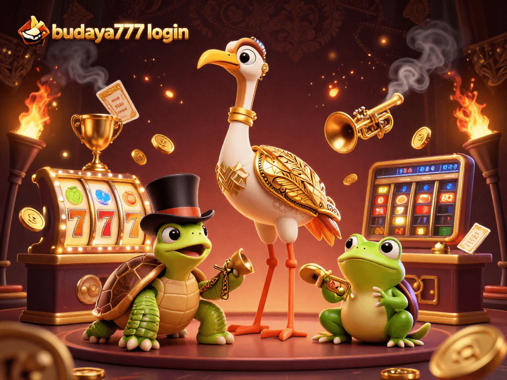 Masuk ke budaya777 login dan nikmati permainan slot dengan simbol keberuntungan dan hiasan emas.