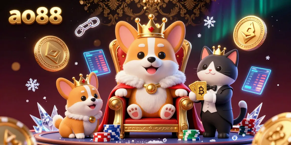 Join the fun at ao88 as royal corgis dominate the casino scene with games and crypto!