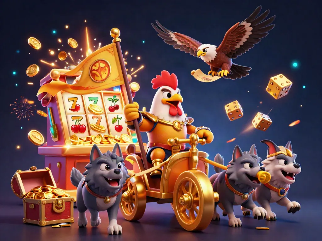 Ilustrasi 3D situs janda4d dengan interaksi kasino di latar belakang, menunjukkan jackpot dan permainan online.