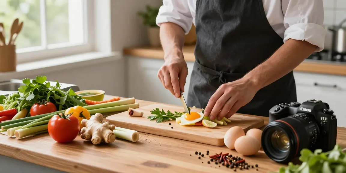 Nutritious cooking scene with fresh ingredients like ginger and eggs, showcasing healthy meal preparation and สล็อตเว็บตรง.