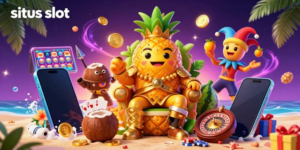 Menangkan permainan situs slot dengan ilustrasi kasino 3D penuh warna yang dinamis dan menarik.