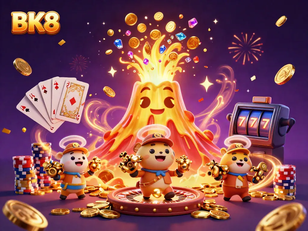 Experience thrilling wins at BK8 as the golden volcano erupts with treasure and excitement.