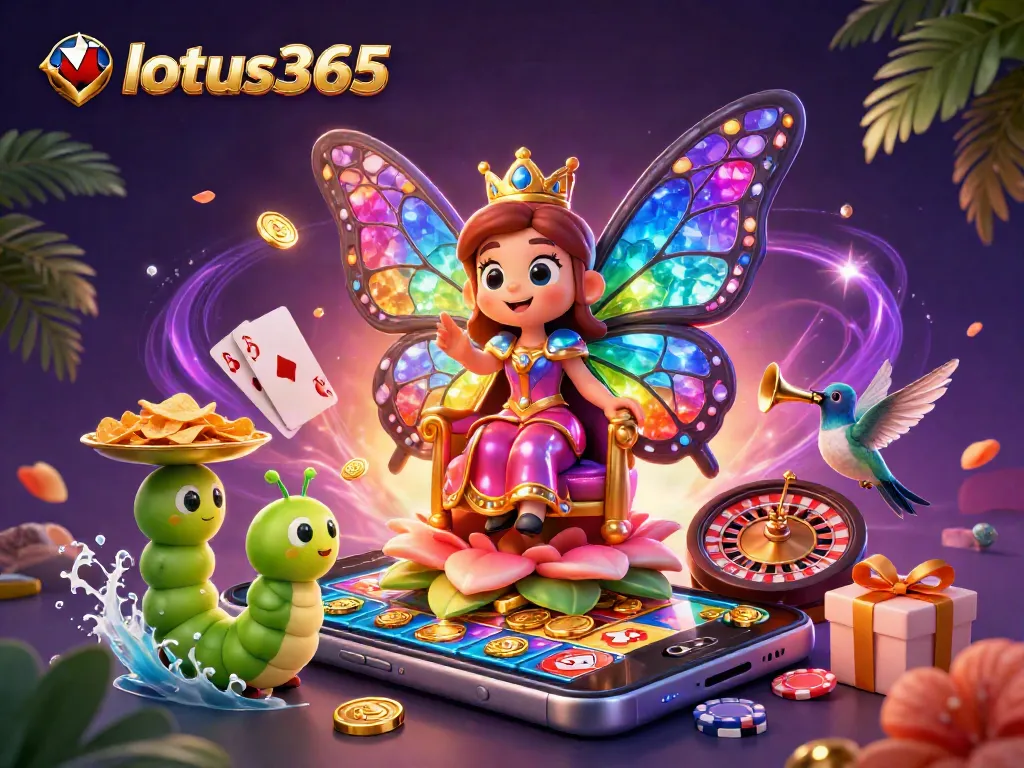 Experience exciting betting with lotus365 featuring vibrant casino elements and characters.