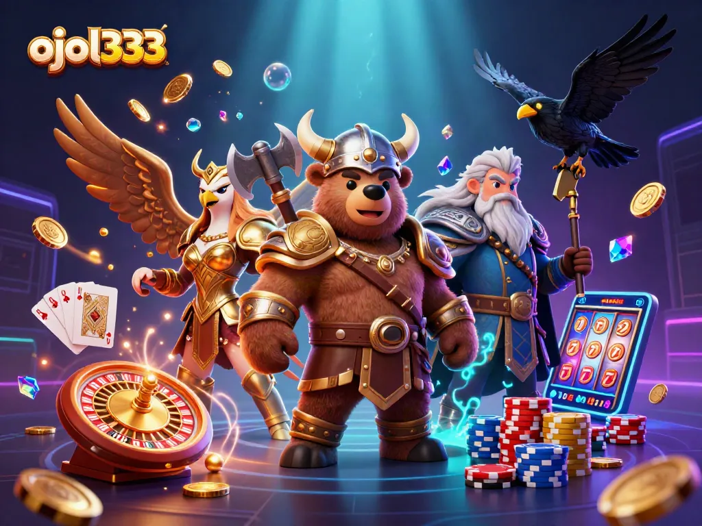 Engage with ojol333's real-time gaming energy amidst fierce Viking and Valhalla-themed elements.