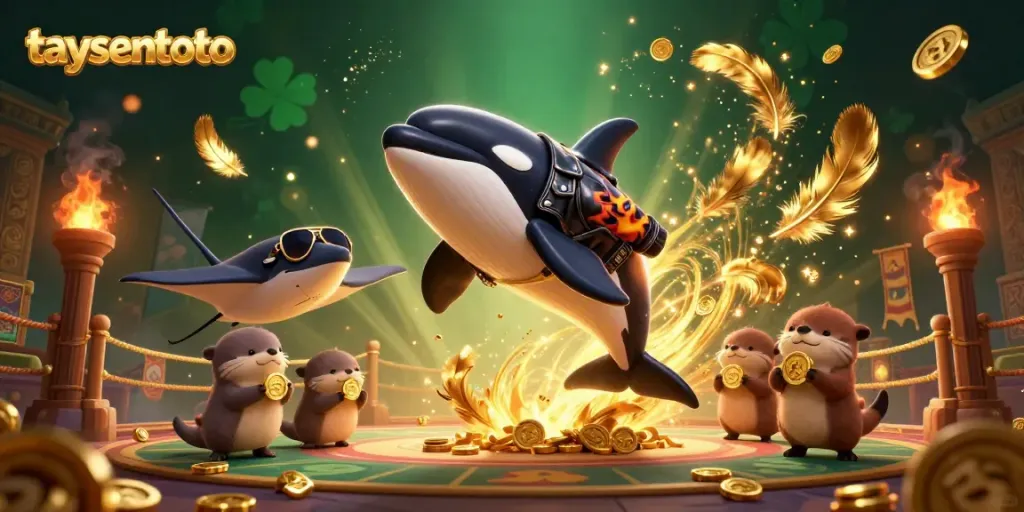 Engage with taysentoto's exciting online gaming experience through a vibrant, cartoonish 3D scene.