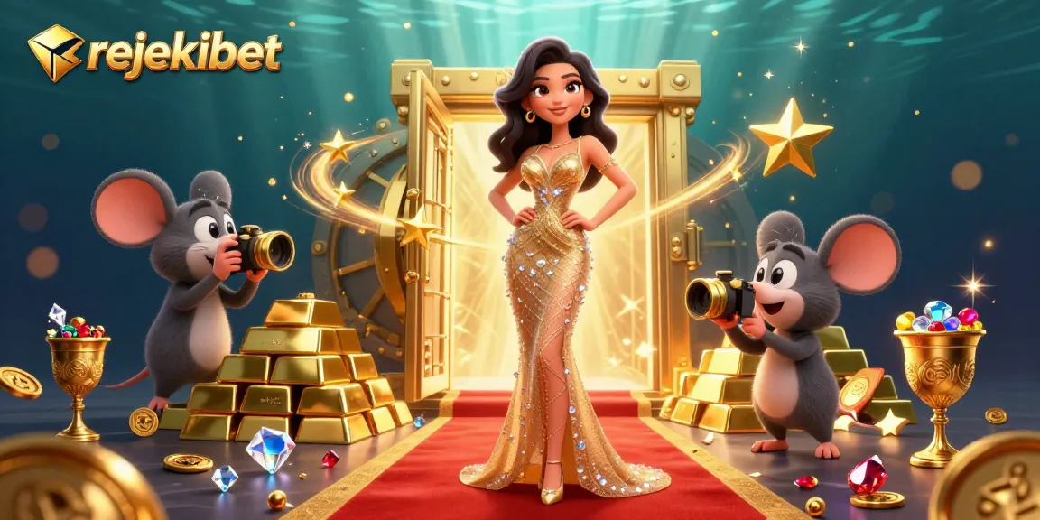 Spin the reels with rejekibet, showcasing winning moments in an exciting casino scene full of gems.