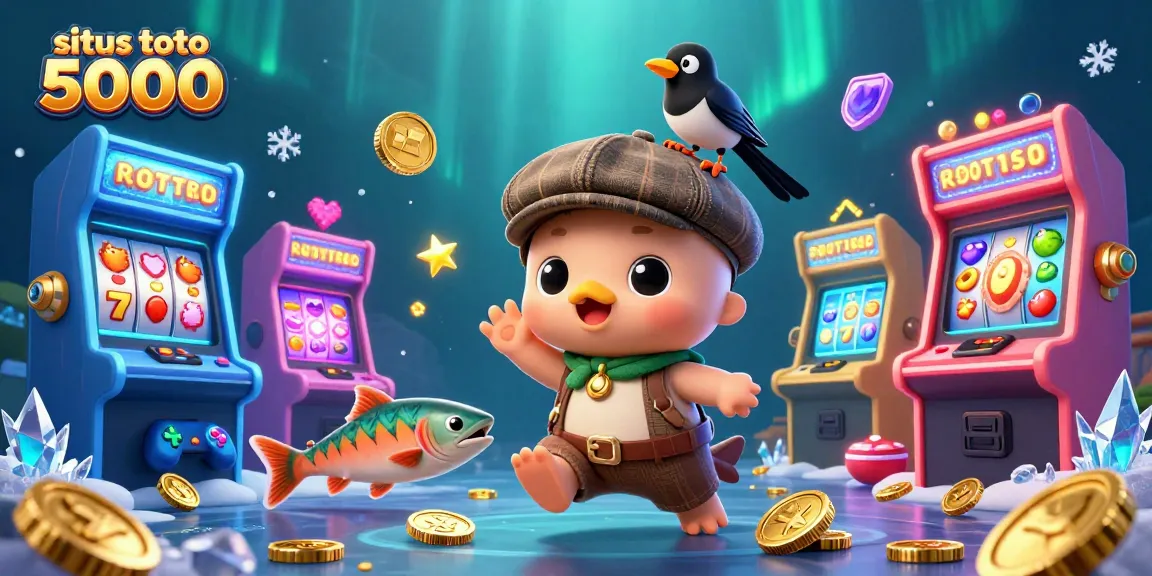 Engage with situs toto 5000 in a vibrant, playful casino scene featuring a Loch Ness monster.