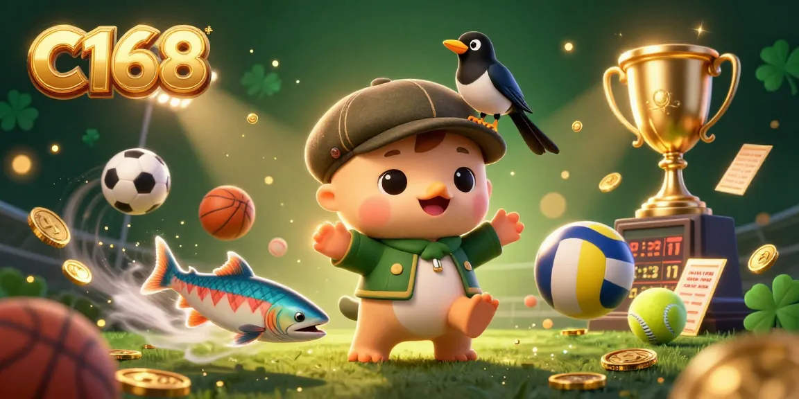 C168 unveils exciting sports betting features with vibrant characters and dynamic elements in a lively casino scene.