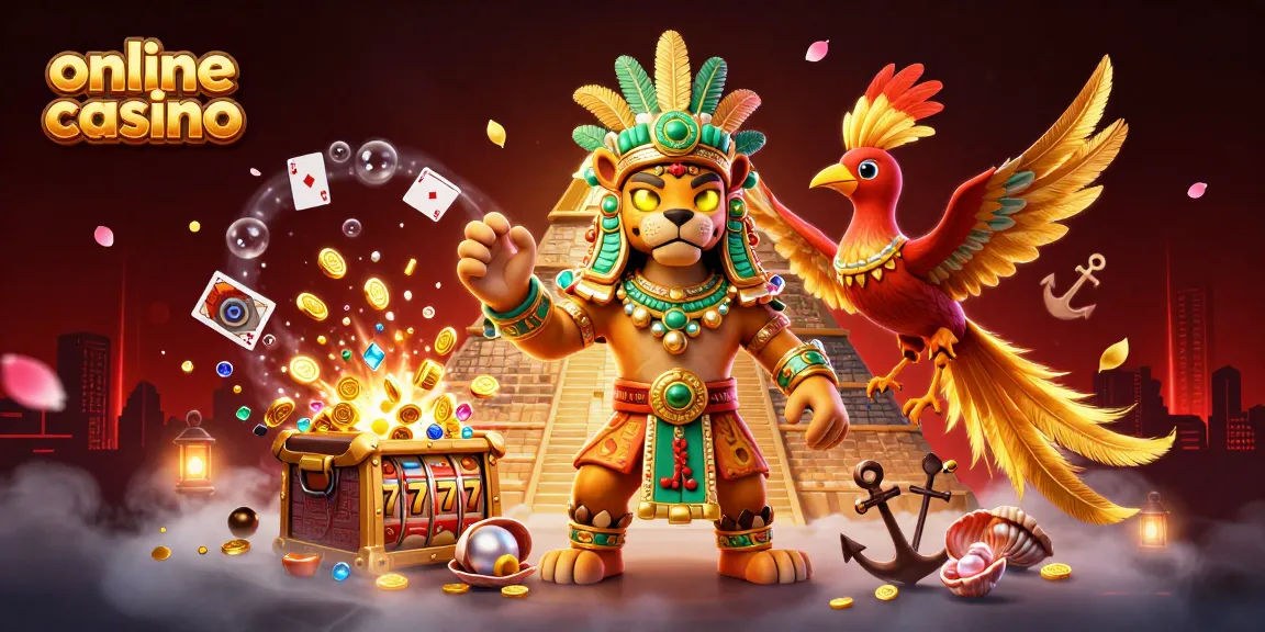 Experience thrilling action in this online casino illustration featuring vibrant characters and engaging game elements.