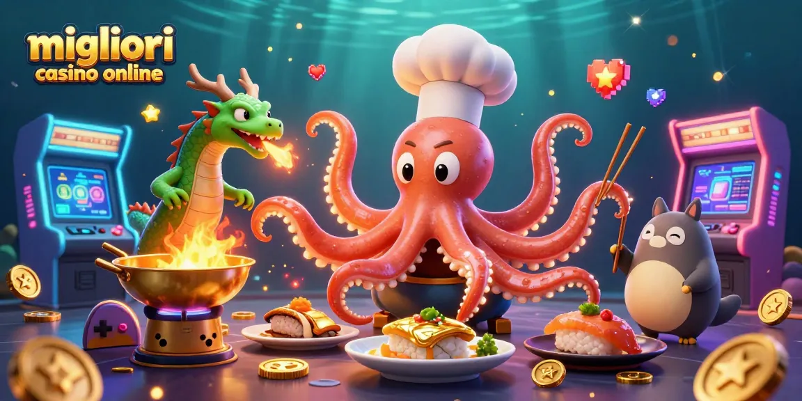 Scopri l'emozione dei migliori casino online con un'illustrazione 3D vibrante che presenta personaggi unici ed elementi di gioco.