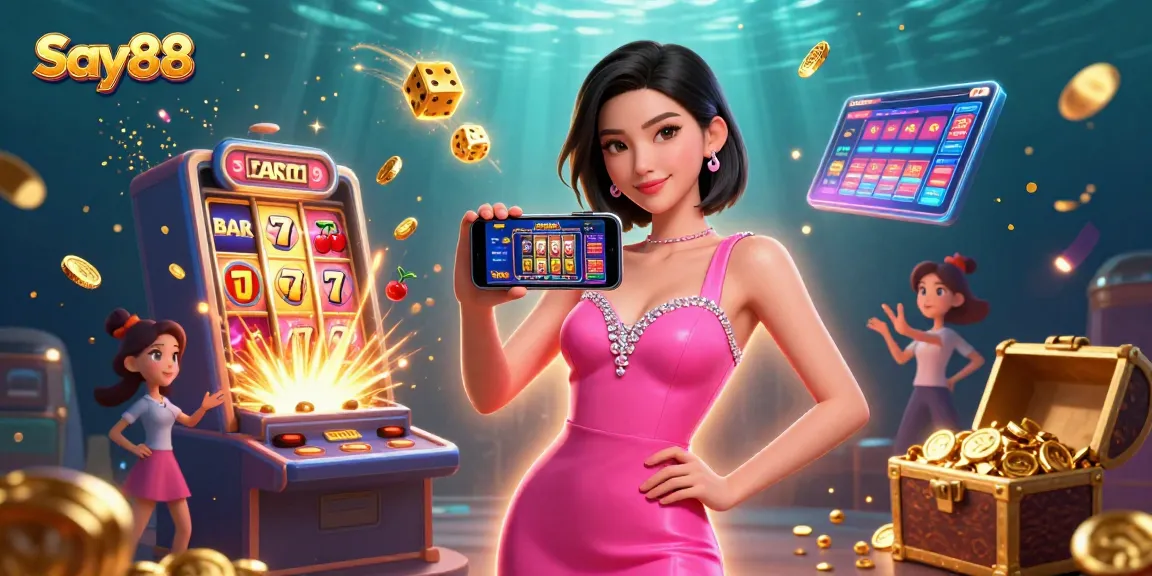 Experience Say88's thrilling live dealer games with vibrant casino elements.