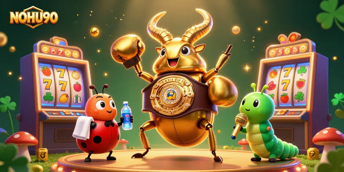 Engage in exciting slot action with NOHU90's vibrant games featuring unique characters and treasure-filled scenes.