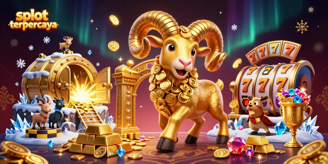 Experience the excitement of slot terpercaya with vibrant gold treasures and dynamic casino elements.
