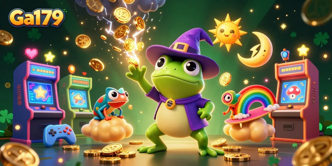 Engage with Ga179's thrilling golden coin storm while enjoying vibrant gambling elements.