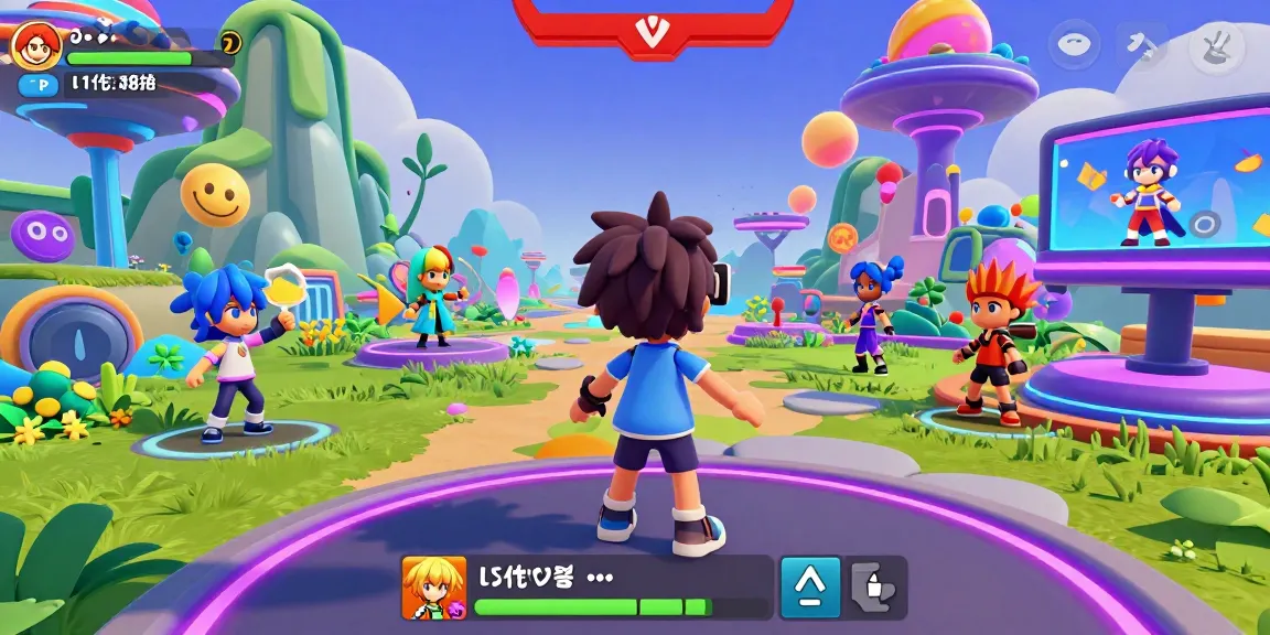 Exciting scene from a 3D hentai game with animated characters in a vibrant digital landscape.