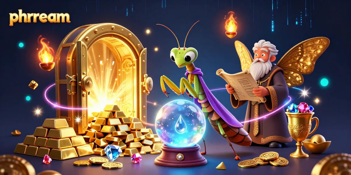 Experience excitement with phdream's fortune teller and mystical elements in this vibrant casino scene.