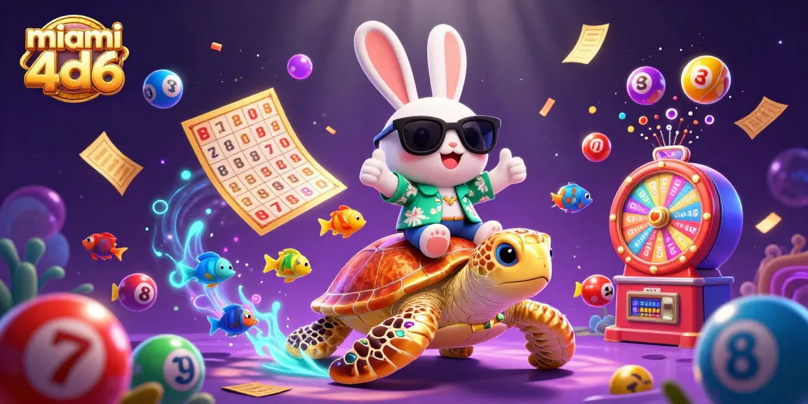 Engage with miami4d6's vibrant lottery action featuring a lucky rabbit and golden sea turtle.