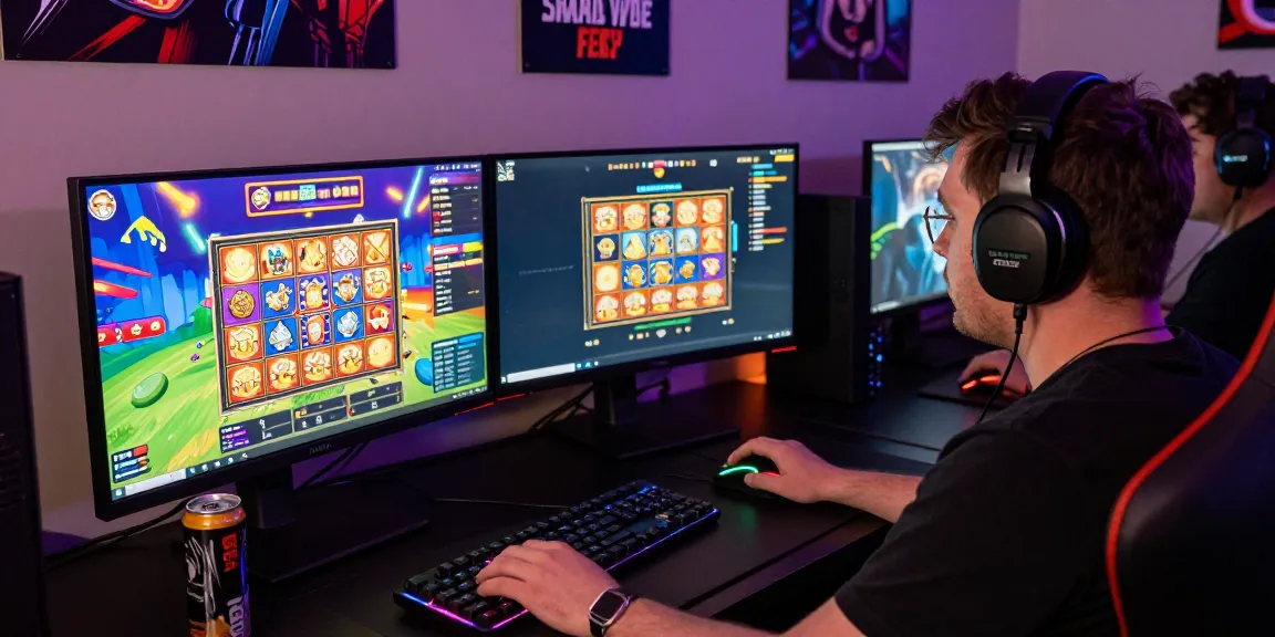 Player enjoying deposit pulsa tanpa potongan while gaming at a stylish setup