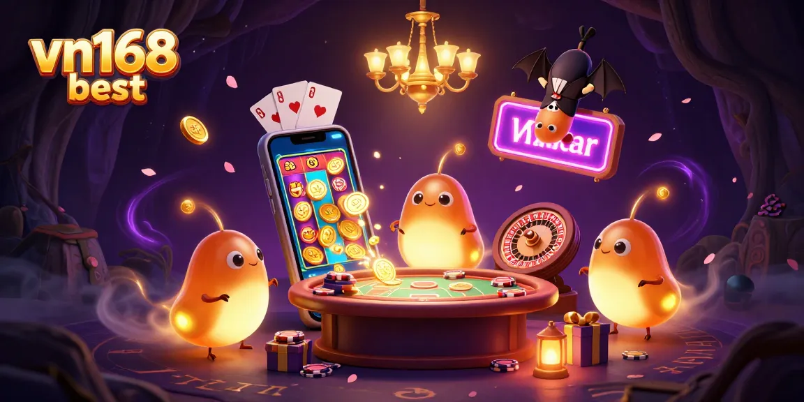 Experience the thrill of the vn168 best casino with vibrant glowworms and dynamic gaming elements illuminating the scene.