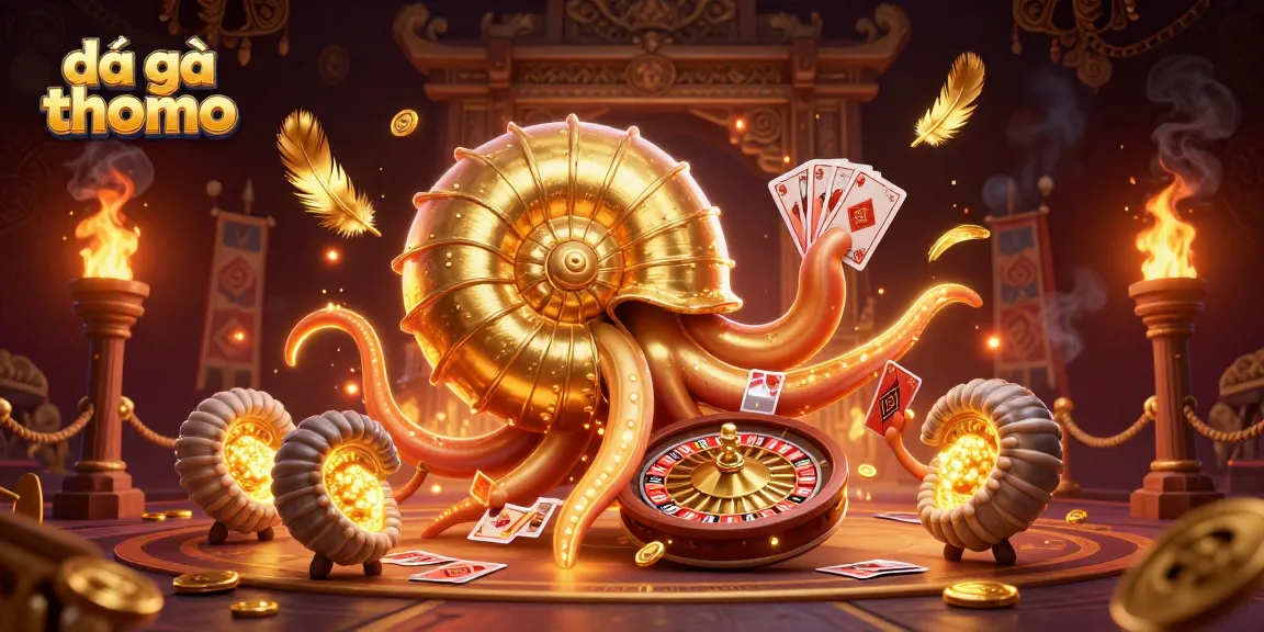Watch đá gà thomo in a vibrant digital arena filled with golden elements and rich details.