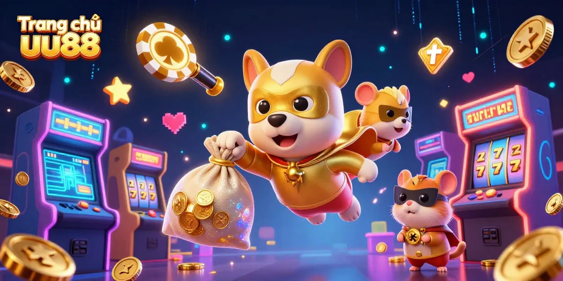 Engage with the dynamic world of Trang chủ uu88 Casino, showcasing thrilling slots and vibrant characters.