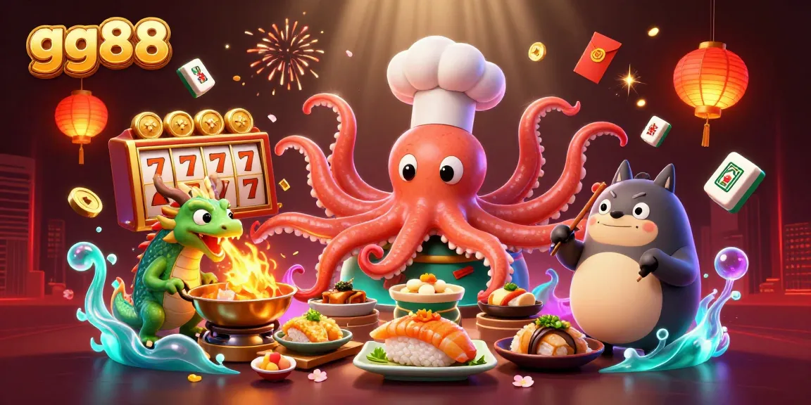 Win big with gg88 slots and dynamic casino illustrations featuring unique characters.