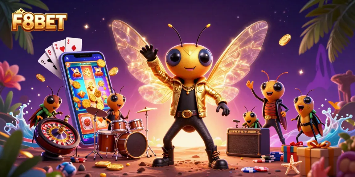 Experience exciting gameplay with F8BET in a vibrant 3D casino scene filled with energy and action.