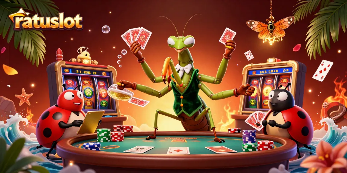 Engaging online gaming scene highlighting ratuslot with vibrant characters and gambling elements.