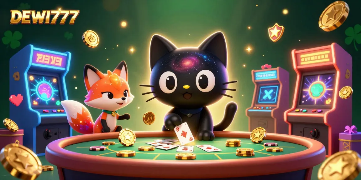 DEWI777 offers a thrilling cosmic casino experience with captivating characters and vibrant gaming elements.