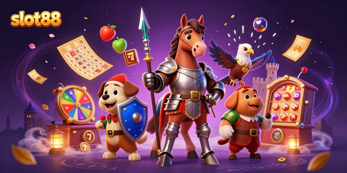Experience thrilling gameplay at slot88 with dynamic slot reels and playful characters.