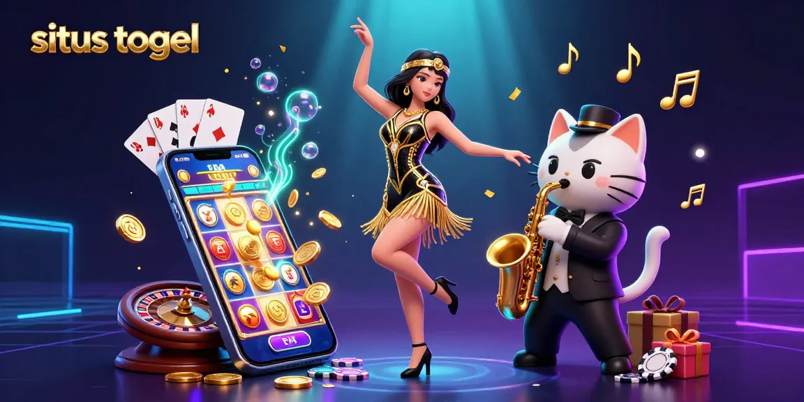 Experience the excitement of situs togel with vibrant illustrations and captivating casino action.