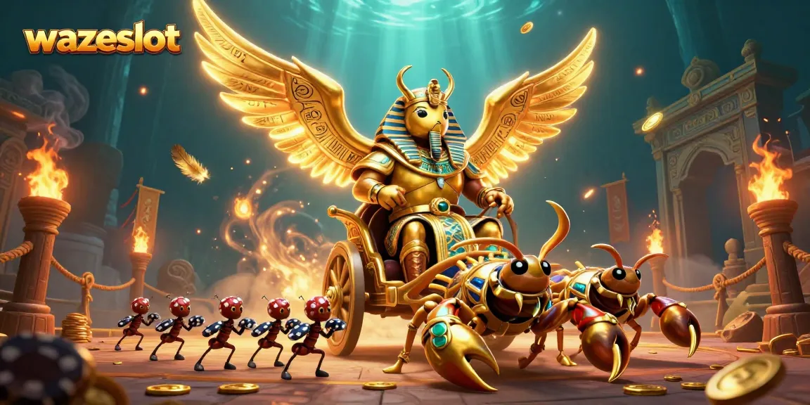 Engage with wazeslot's vibrant 3D casino scene featuring exciting elements and high-stakes action.