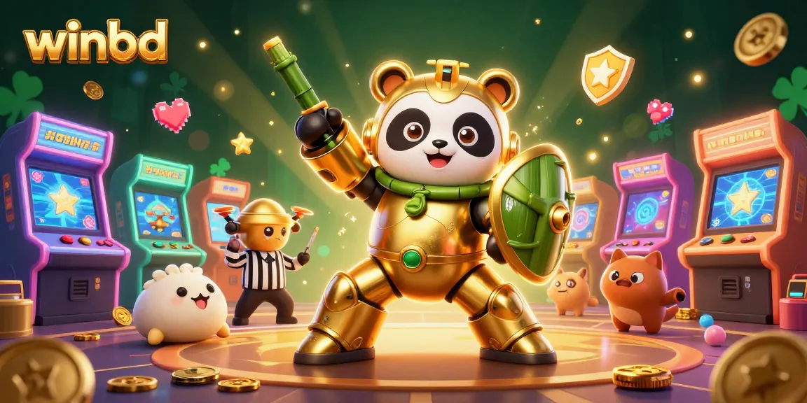 Engage in exciting gameplay at winbd with vibrant 3D characters and casino elements all around.