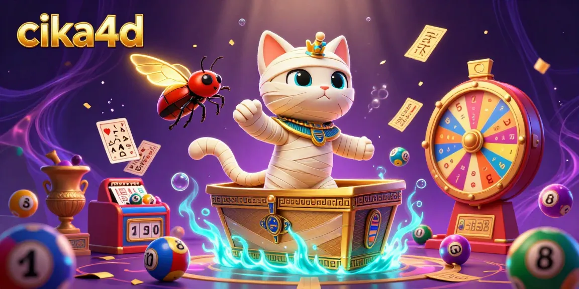 Experience thrilling gameplay with cika4d's exciting lottery and casino elements in a dynamic scene.