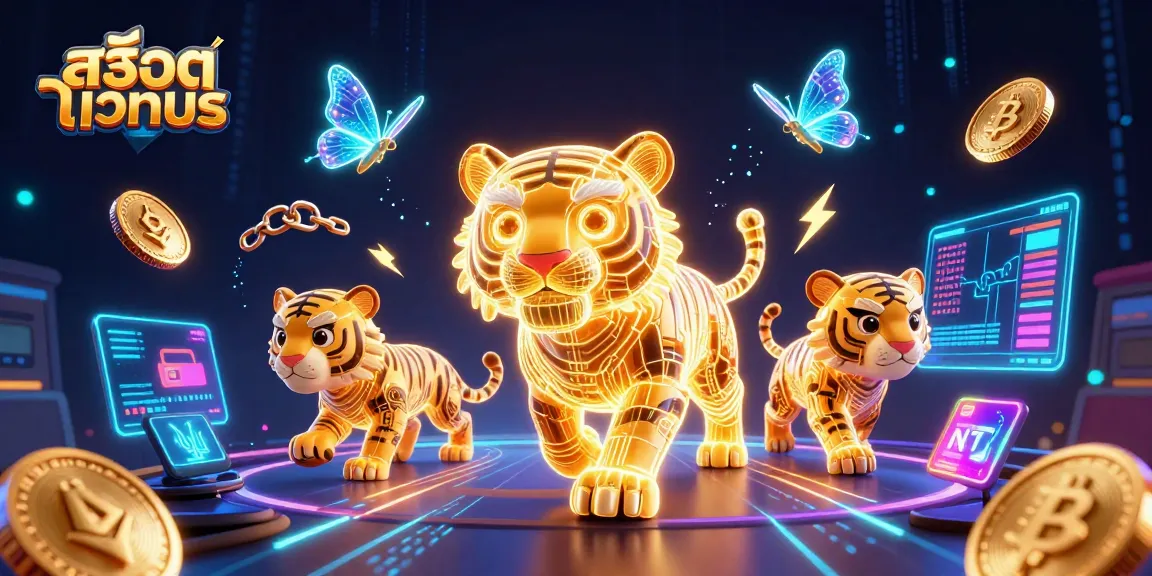 Gambarkan pengalaman bermain สล็อตทดลอง dengan singa emas 3D dan elemen kasino digital yang menarik.