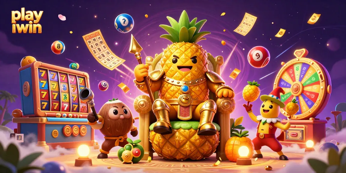 Experience thrilling gameplay as you play iwin with vibrant lottery balls and a whimsical casino scene.