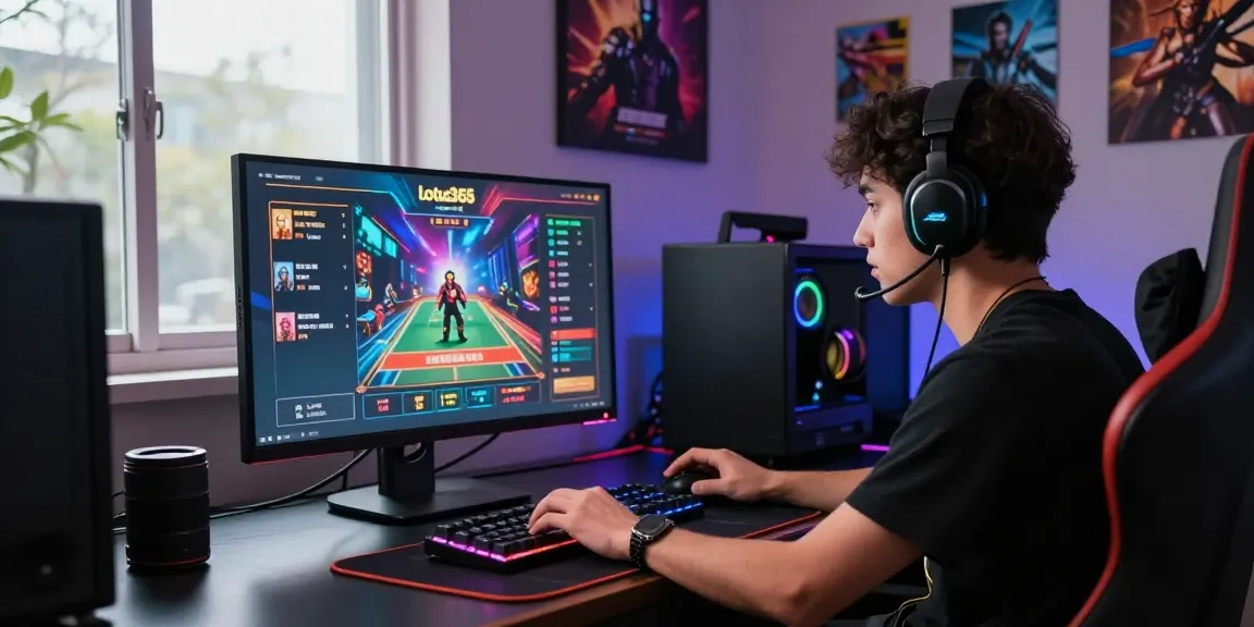 Engaging lotus365 gaming scene with immersive live casino experience and stylish player