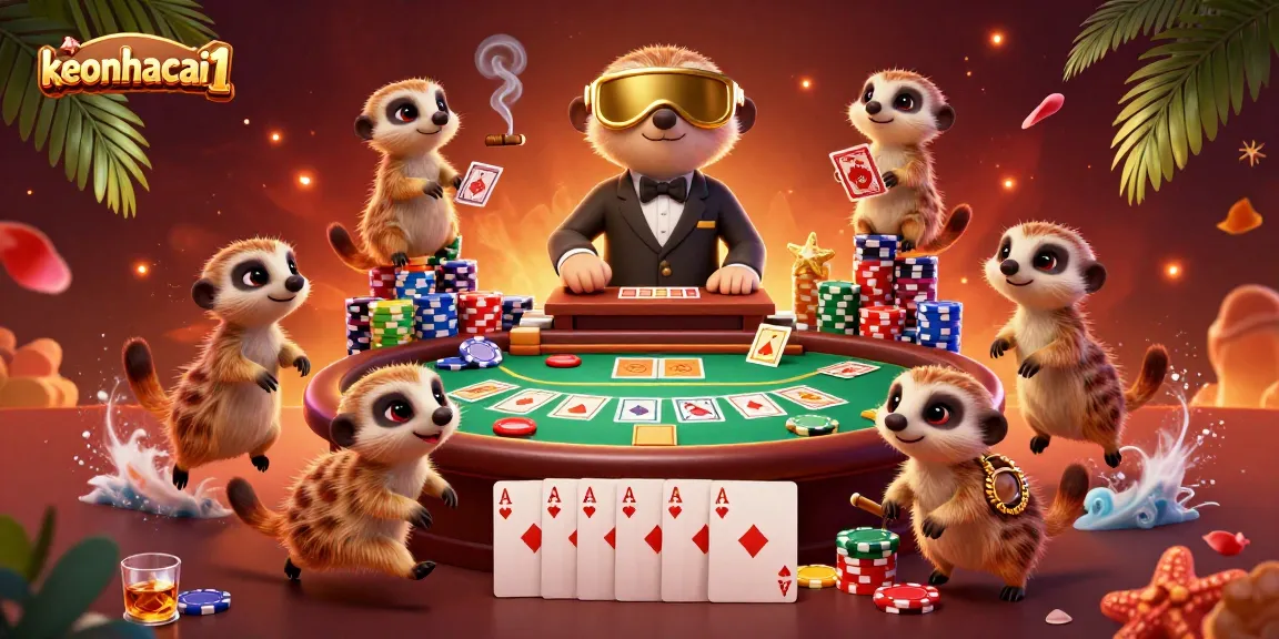 Meerkats operate a vibrant casino scene, showcasing keonhacai1’s playful gambling environment.